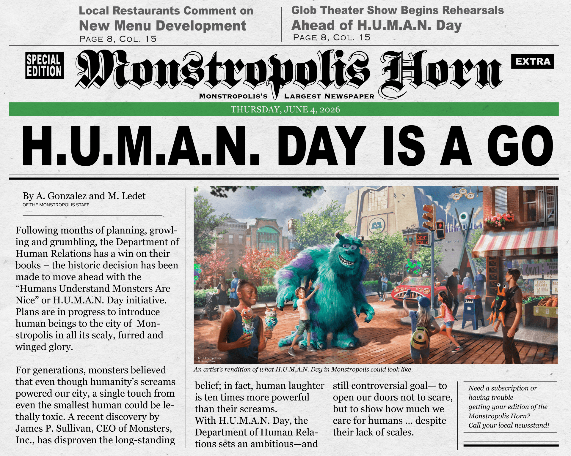 Concept art of Monstropolis at Disney's Hollywood Studios